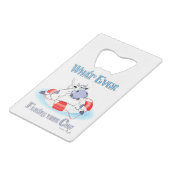 Was auch immer Ihre Kuh schwimmt 3 Geldbeutel Flaschenöffner (Vorderseite Schrägansicht)