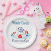 Was auch immer Ihre Kuh schwimmt 3 Pappteller (Party)