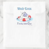 Was auch immer Ihre Kuh schwimmt 3 Quadratischer Aufkleber (Tasche)