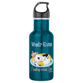 Was auch immer Ihre Kuh schwimmt Edelstahlflasche