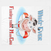 Was auch immer Ihre Mookuh schwimmt Fleecedecke (Vorderseite (Horizontal))