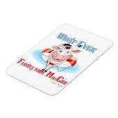 Was auch immer Ihre Mookuh schwimmt Magnet (Linke Seite)