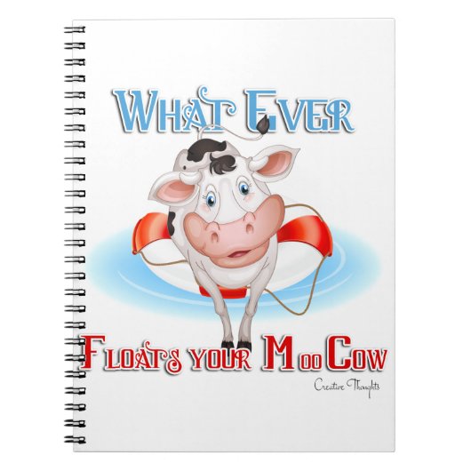 Was auch immer Ihre Mookuh schwimmt Notizblock (Vorderseite)