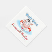 Was auch immer Ihre Mookuh schwimmt Serviette (Ecke)