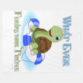 Was auch immer Ihre Schildkröte schweben 2 Fleecedecke (Vorderseite (Horizontal))