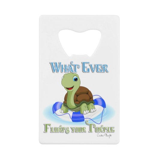 Was auch immer Ihre Schildkröte schweben 2 Geldbeutel Flaschenöffner (Vorderseite)