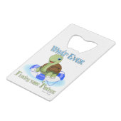 Was auch immer Ihre Schildkröte schweben 2 Geldbeutel Flaschenöffner (Rückseite Schrägansicht)