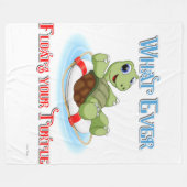 Was auch immer Ihre Schildkröte schwimmt Fleecedecke (Vorderseite (Horizontal))