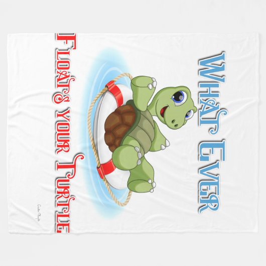 Was auch immer Ihre Schildkröte schwimmt Fleecedecke (Vorderseite (Horizontal))