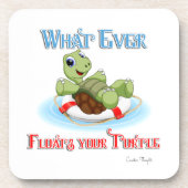 Was auch immer Ihre Schildkröte schwimmt Getränkeuntersetzer (Vorderseite)