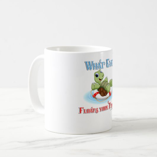 Was auch immer Ihre Schildkröte schwimmt Kaffeetasse (Vorderseite Links)