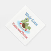 Was auch immer Ihre Schildkröte schwimmt Serviette (Ecke)