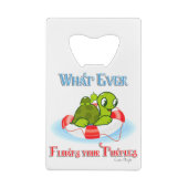 Was auch immer Ihre Schildkröten schweben 2 Geldbeutel Flaschenöffner (Rückseite)