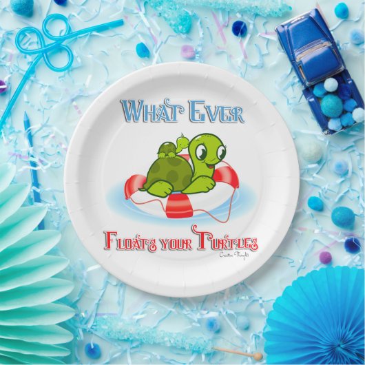 Was auch immer Ihre Schildkröten schweben 2 Pappteller (Party)