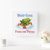 Was auch immer Ihre Schildkröten schweben 2 Quadratische Wanduhr (Zuhause)