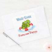 Was auch immer Ihre Schildkröten schweben 2 Quadratischer Aufkleber (Umschlag)