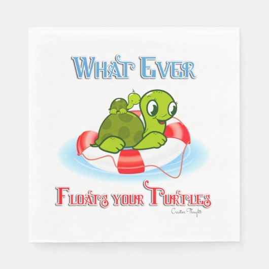 Was auch immer Ihre Schildkröten schweben 2 Serviette (Vorderseite)