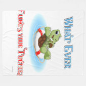 Was auch immer Ihre Schildkröten schweben Fleecedecke (Vorderseite (Horizontal))
