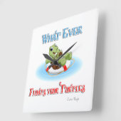 Was auch immer Ihre Schildkröten schweben Quadratische Wanduhr (Winkel)