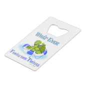 Was auch immer Ihre Schildkröten schwimmt 3 Kreditkartenflaschenöffner (Vorderseite Schrägansicht)