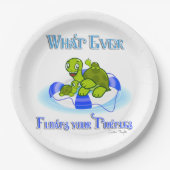 Was auch immer Ihre Schildkröten schwimmt 3 Pappteller (Vorderseite)