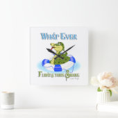 Was auch immer Ihre Schlange schweben lässt Quadratische Wanduhr (Zuhause)