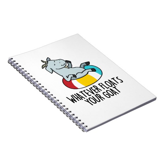 Was auch immer Ihre Ziege Funny Animal Pun schwimm Notizblock (Rechte Seite)