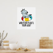 Was auch immer Ihre Ziege Funny Animal Pun schwimm Poster (Küche)