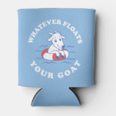 Was auch immer Ihre Ziege schwimmt Dosenkühler (Vorderseite)