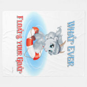 Was auch immer Ihre Ziege schwimmt Fleecedecke (Vorderseite (Horizontal))