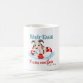 Was auch immer Ihre Ziege schwimmt Kaffeetasse (Mittel)