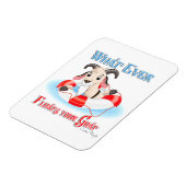 Was auch immer Ihre Ziege schwimmt Magnet (Linke Seite)