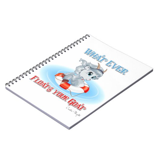 Was auch immer Ihre Ziege schwimmt Notizblock (Linke Seite)
