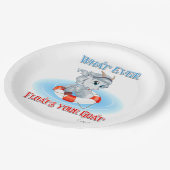 Was auch immer Ihre Ziege schwimmt Pappteller (Schrägansicht)