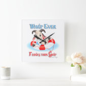 Was auch immer Ihre Ziege schwimmt Quadratische Wanduhr (Zuhause)