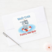 Was auch immer Ihre Ziege schwimmt Quadratischer Aufkleber (Umschlag)