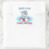 Was auch immer Ihre Ziege schwimmt Quadratischer Aufkleber (Tasche)