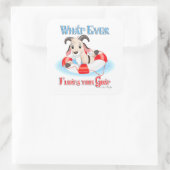 Was auch immer Ihre Ziege schwimmt Quadratischer Aufkleber (Tasche)