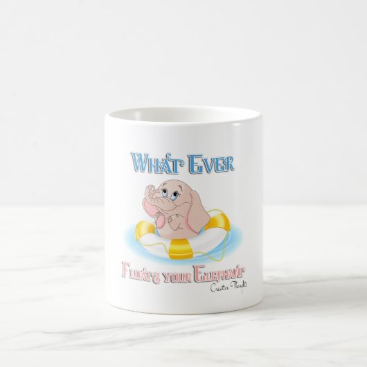Was auch immer Ihren Elefanten schweben lässt 4 Kaffeetasse (Mittel)