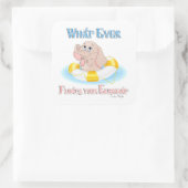 Was auch immer Ihren Elefanten schweben lässt 4 Quadratischer Aufkleber (Tasche)