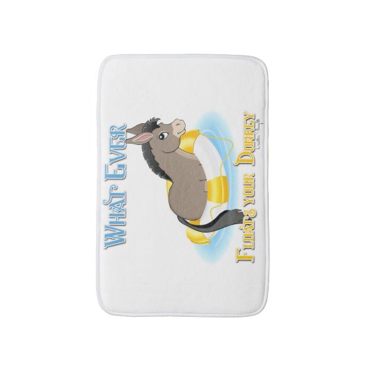 Was auch immer Ihren Esel schwimmt Badematte (Vorderseite Vertikal)