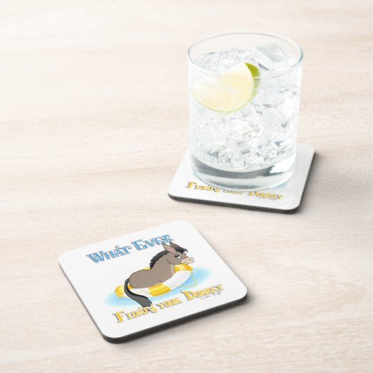 Was auch immer Ihren Esel schwimmt Untersetzer (Rechte Seite)