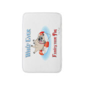 Was auch immer Ihren Mops schwimmt Badematte (Vorderseite Vertikal)