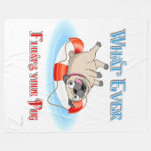 Was auch immer Ihren Mops schwimmt Fleecedecke (Vorderseite (Horizontal))
