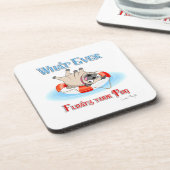 Was auch immer Ihren Mops schwimmt Getränkeuntersetzer (Linke Seite)