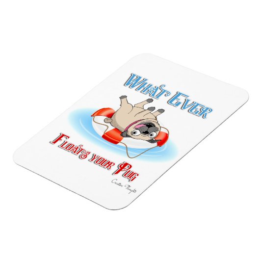 Was auch immer Ihren Mops schwimmt Magnet (Linke Seite)