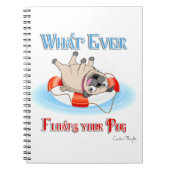 Was auch immer Ihren Mops schwimmt Notizblock (Vorderseite)