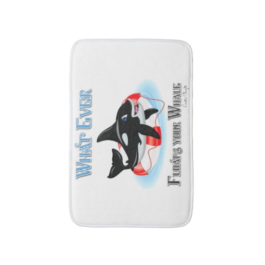 Was auch immer Ihren Wal schweben 2 Badematte (Vorderseite Vertikal)