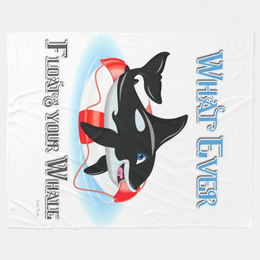Was auch immer Ihren Wal schweben 2 Fleecedecke (Vorderseite (Horizontal))