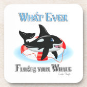 Was auch immer Ihren Wal schweben 2 Getränkeuntersetzer (Vorderseite)